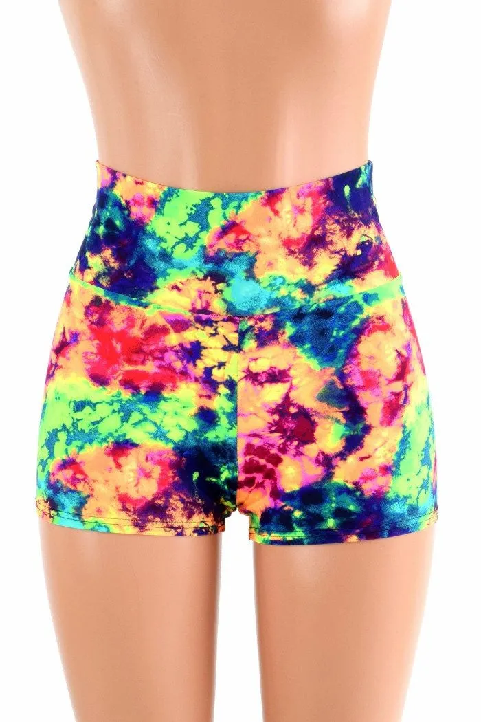 Acid Splash High Waist Shorts