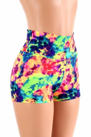 Acid Splash High Waist Shorts