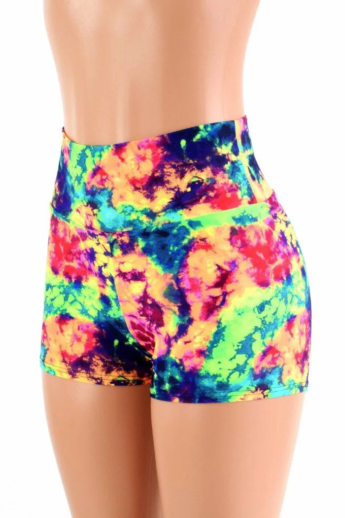 Acid Splash High Waist Shorts