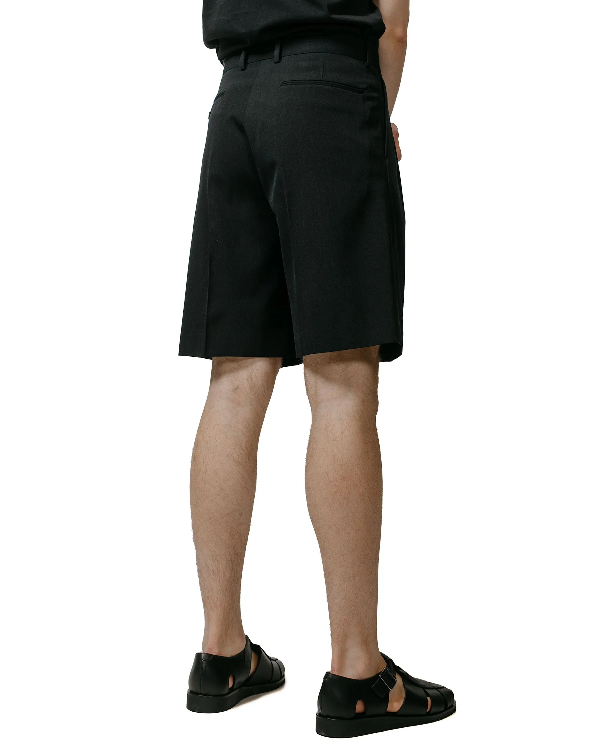 Auralee Light Wool Max Gabardine Shorts Top Black