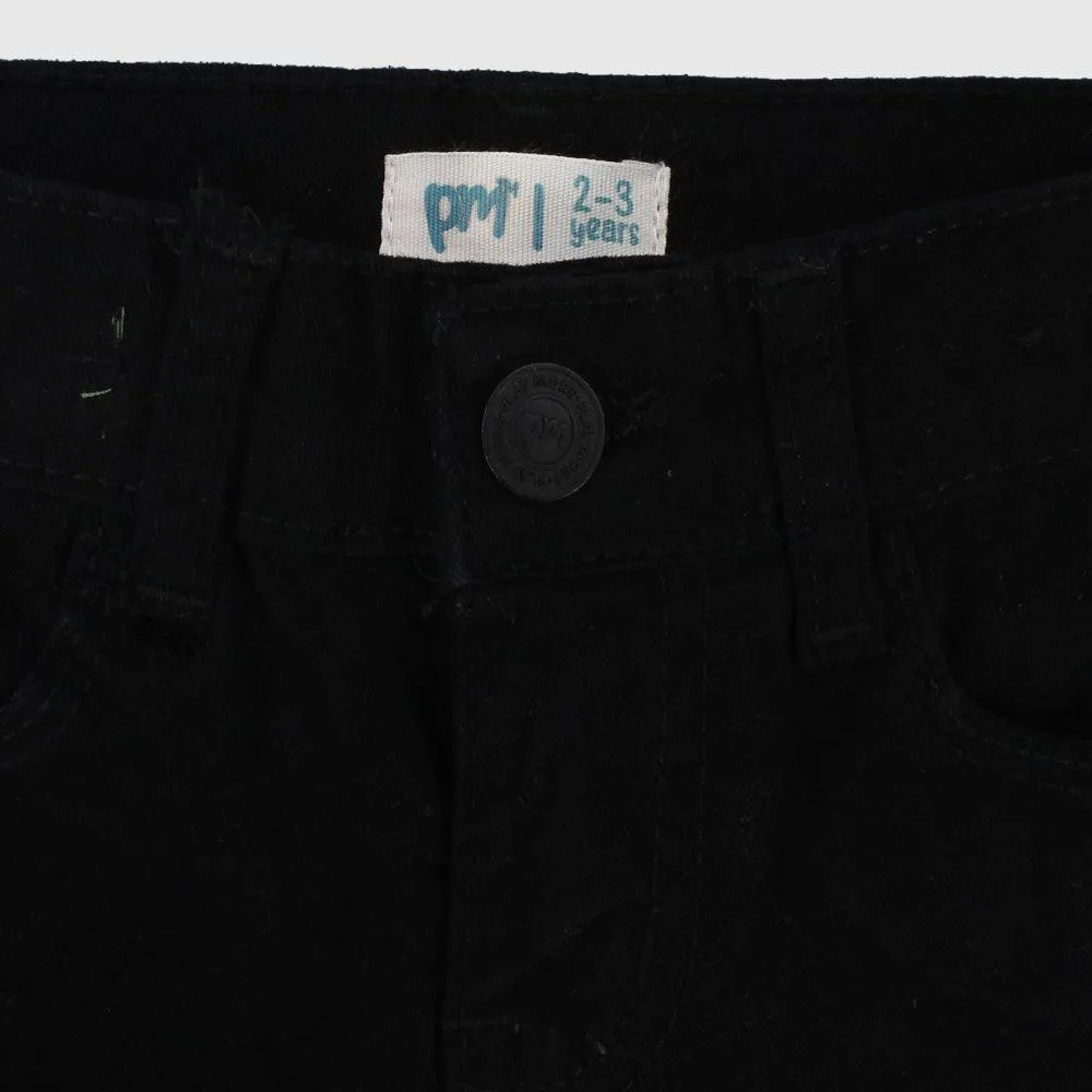 Black Gabardine Shorts