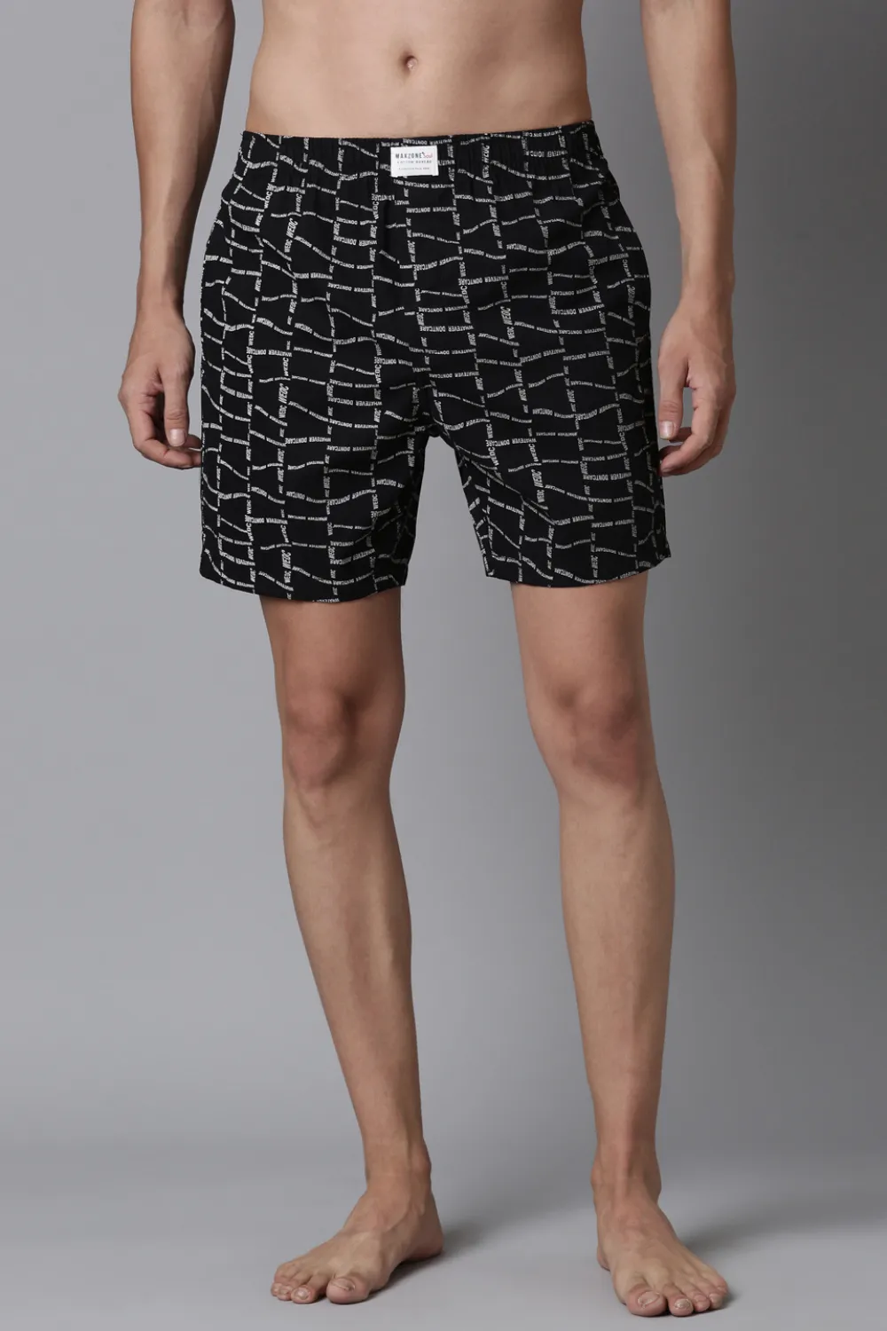 Black Printed & Midnight-Black Printed 365 Boxers Combo