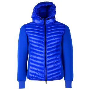 Centogrammi Chic Blue Nylon Down Jacket with Stretch Sleeves