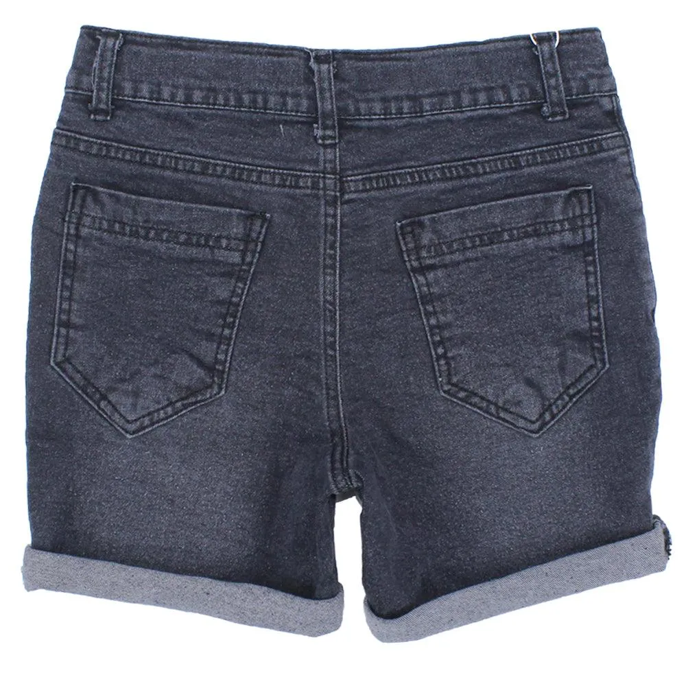 Charcoal Jean Shorts