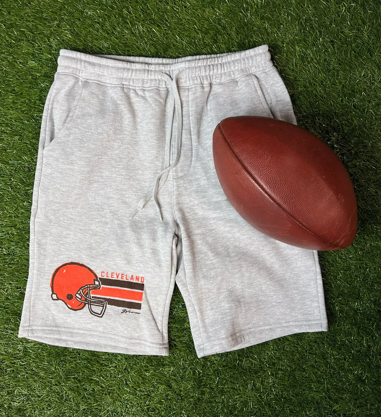 Cleveland Football Sketch Helmet Sweat Shorts