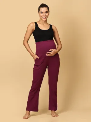 Comfy Maternity Regular Pants - Grape