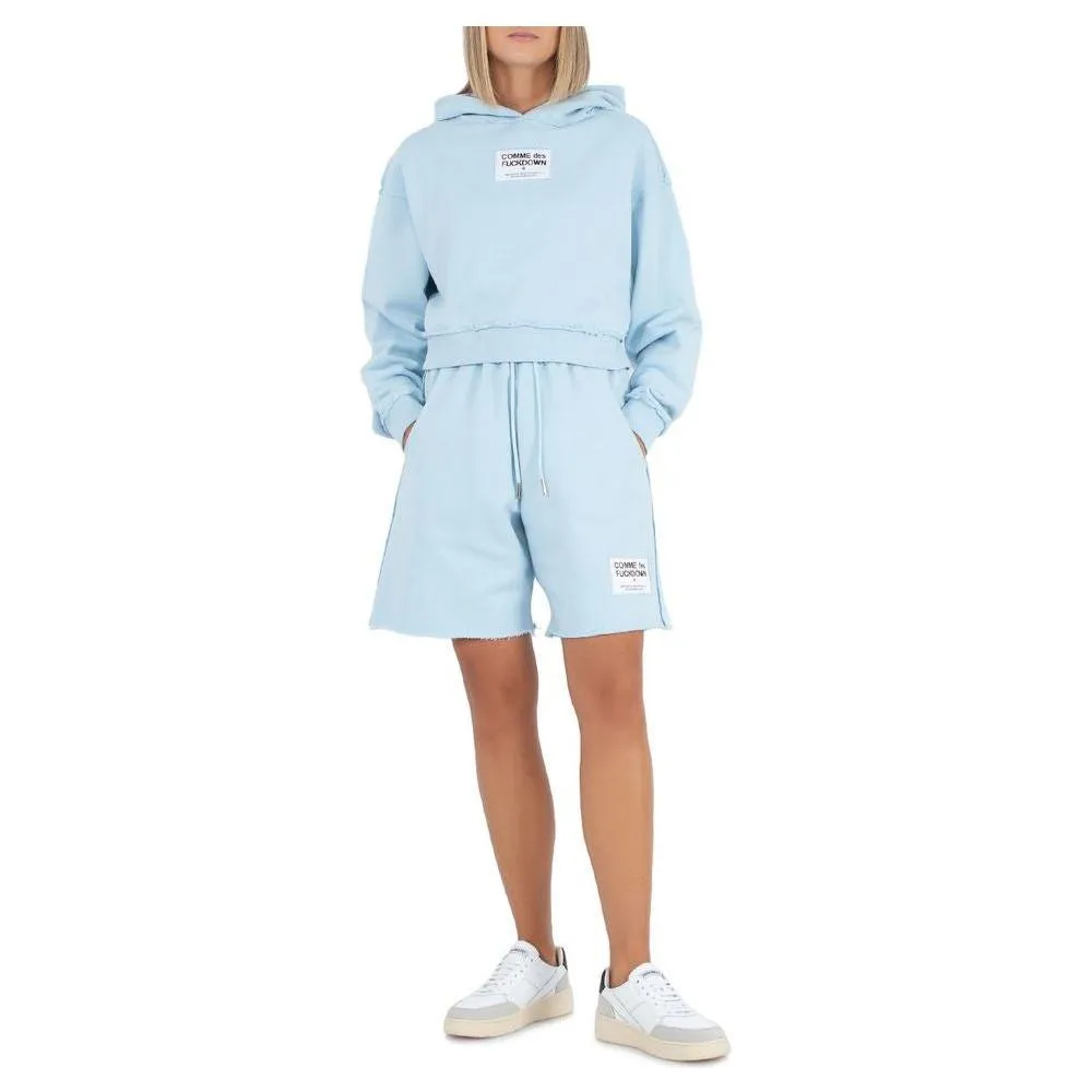 Comme Des Fuckdown Light Blue Cotton Short