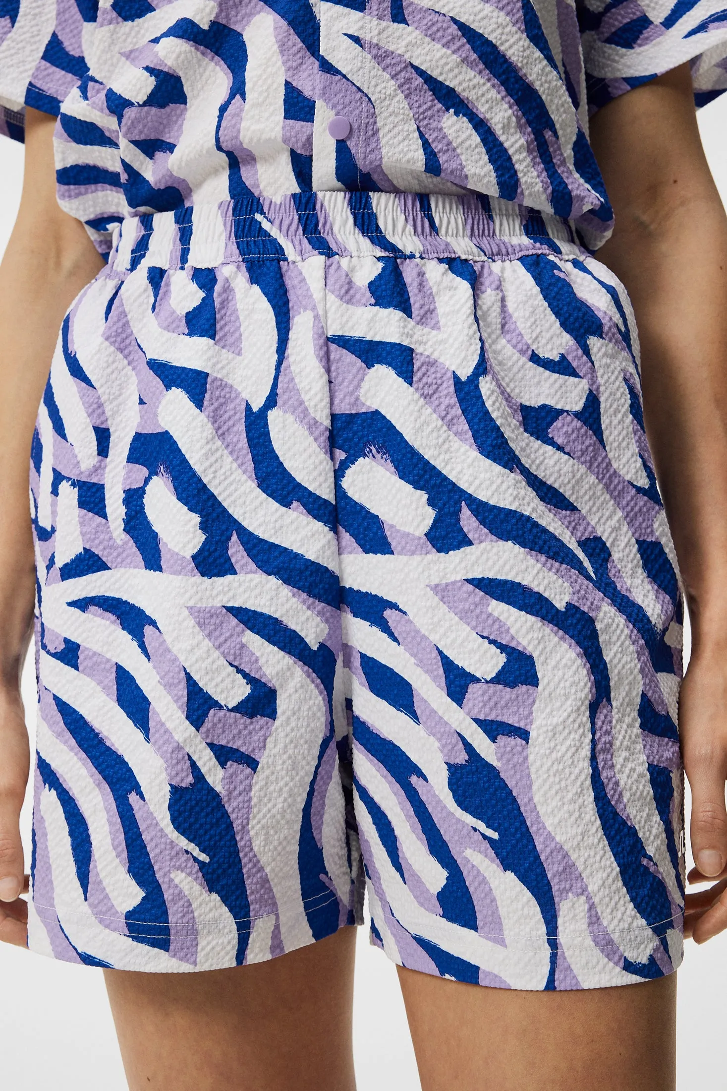 Diana Printed Shorts / purple painted zebra