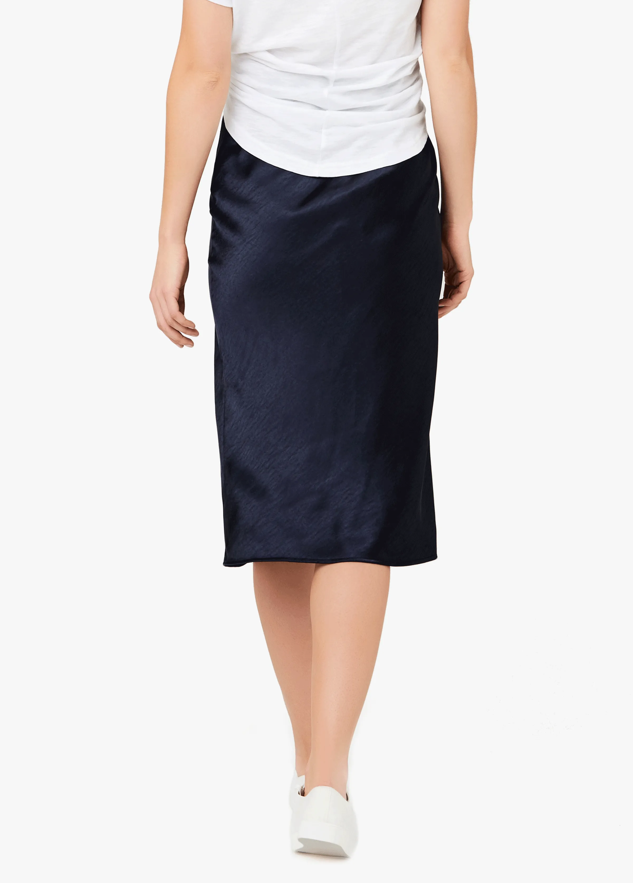 Lexie Satin Maternity Midi Skirt