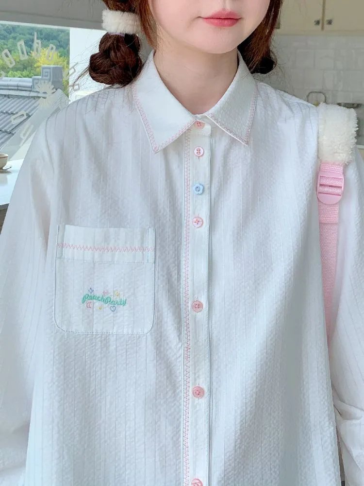 Loose cute details versatile shirt【s0000005261】