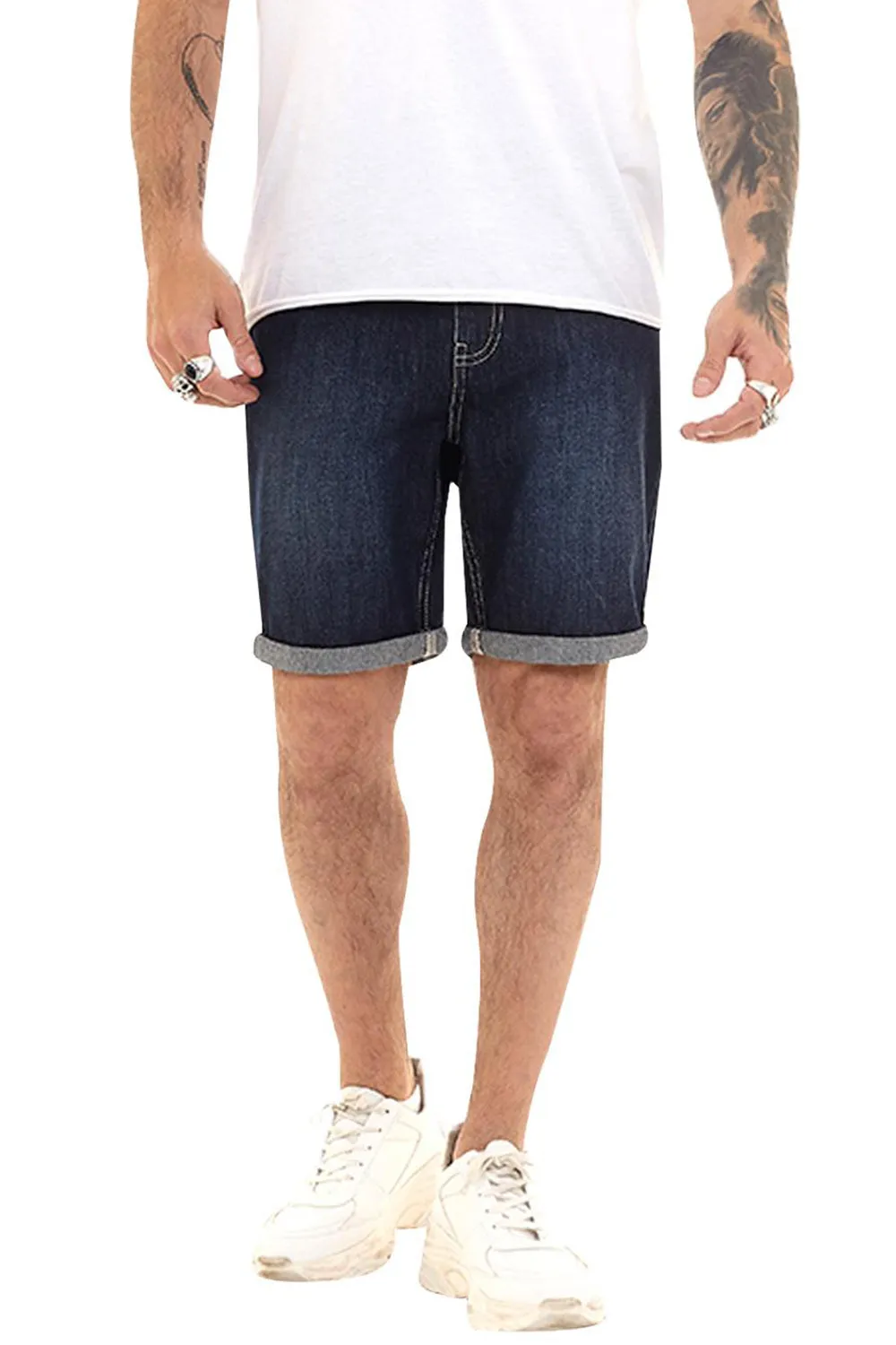 Mens Uganda Denim Stretch Shorts