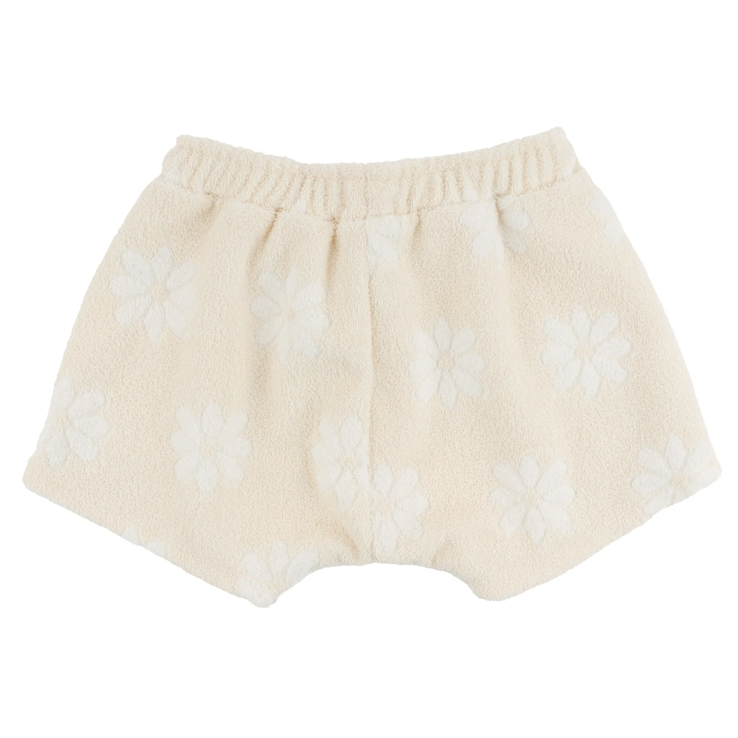 oh baby! Jamie Baby Sculpted Terry Shorts - Flowers - Straw