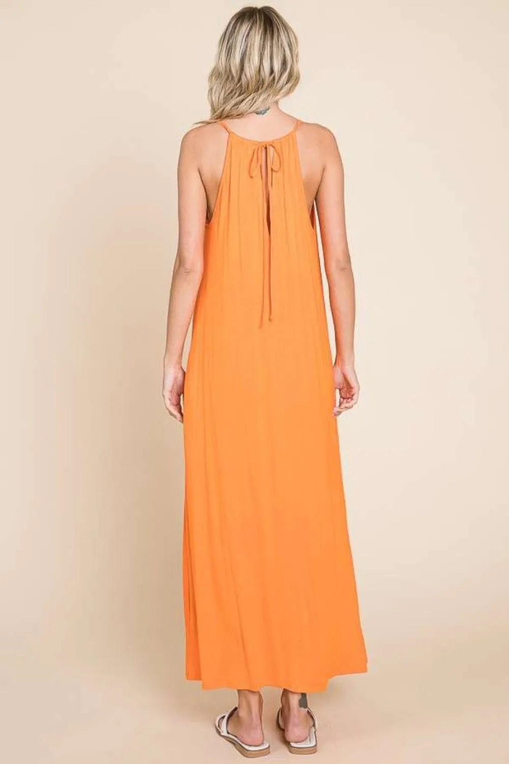 Plus Size Tie Back Maxi Cami Dress