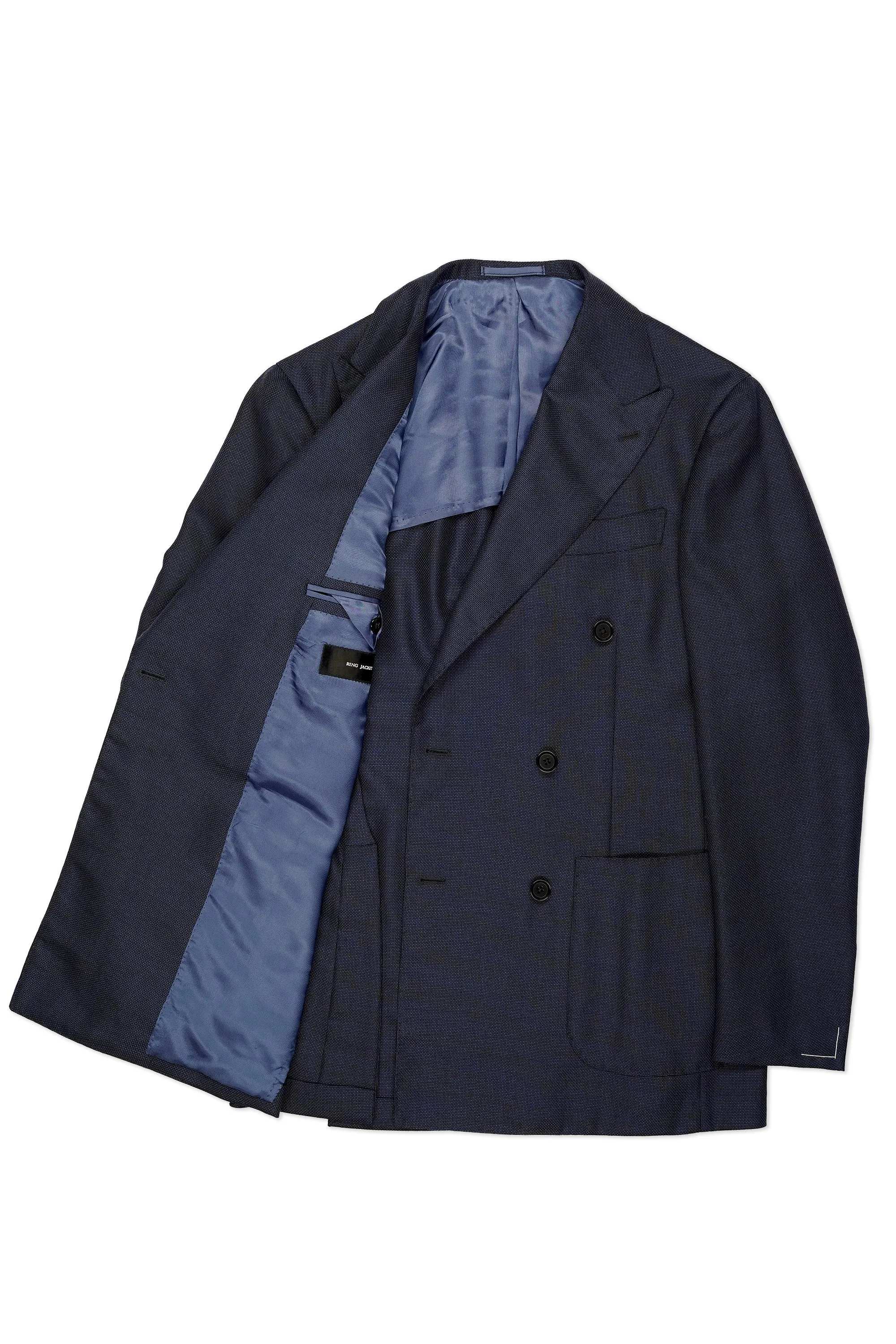 Ring Jacket 268F Navy Wool Double Breasted Sport Coat