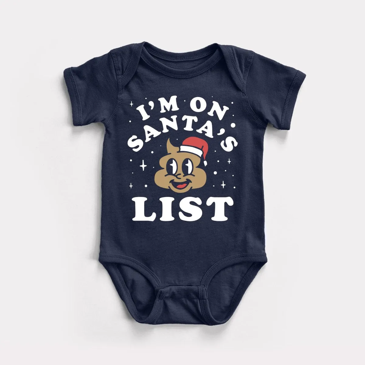 Santa's Shit List Baby Bodysuit