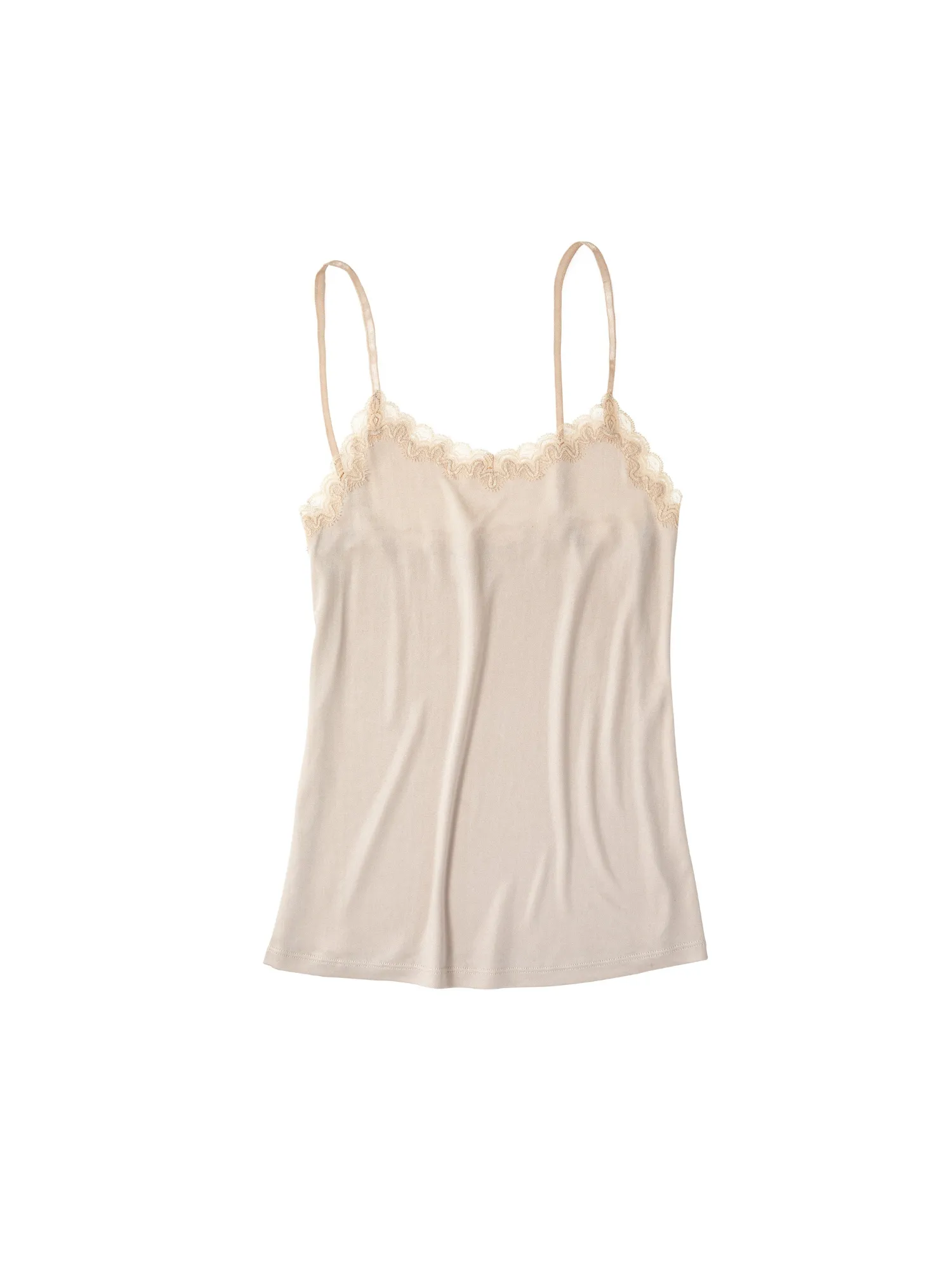 Soft Silk Lace Camisole - Smoke Grey