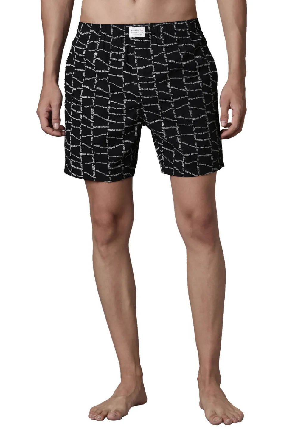 White Printed & Black Printed 365 Boxers Combo